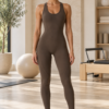 Combinaison Alysse FITTO marron, vue de face